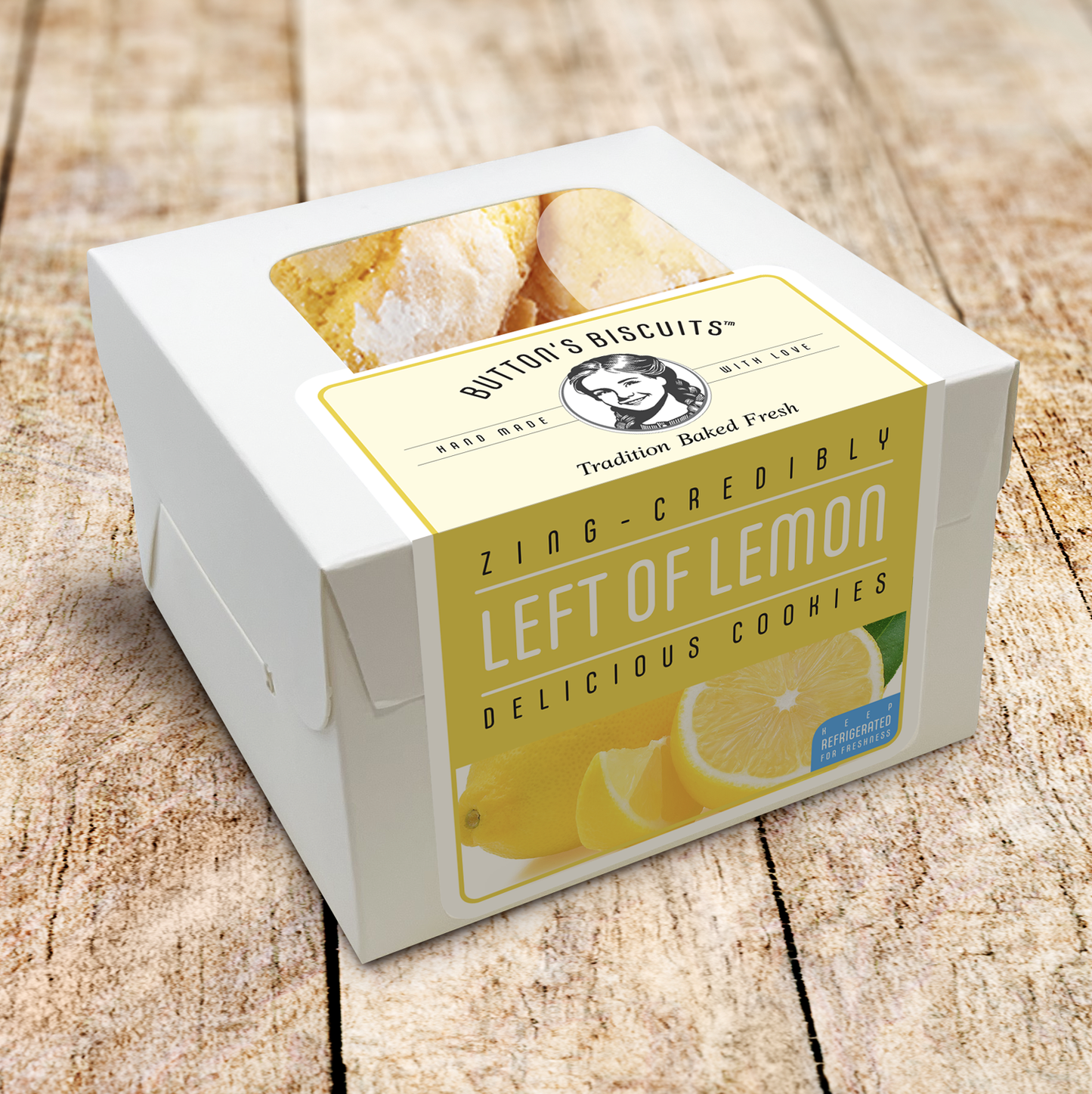 Left of Lemon Cookies - Little White Box