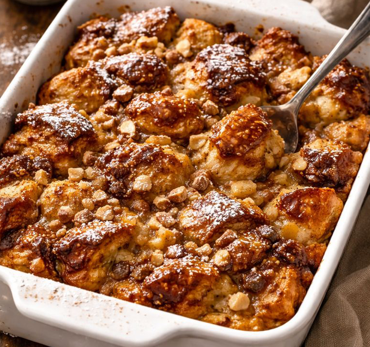 Fig & Apple Bread Pudding