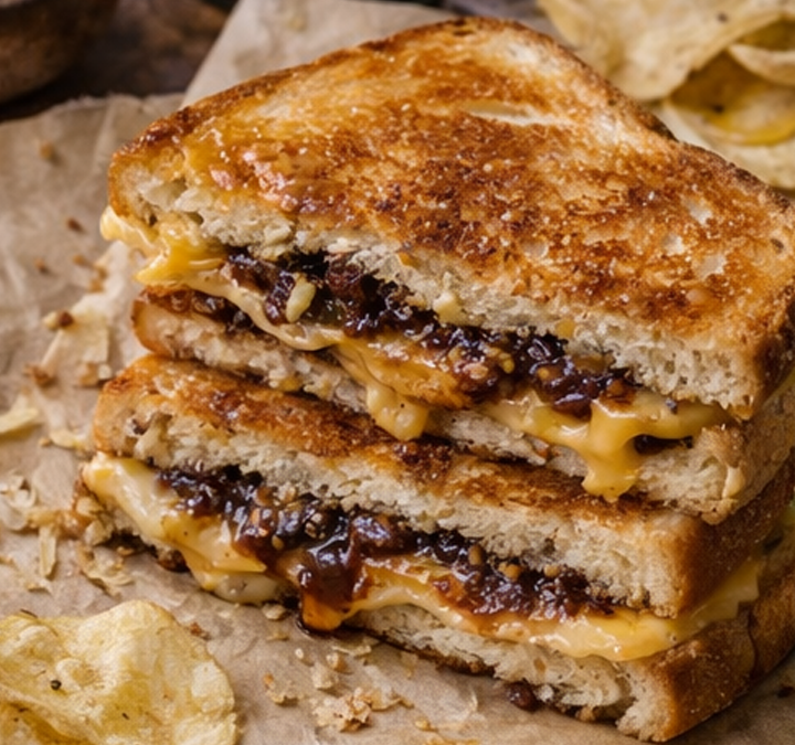 Fig & Apple Grilled Cheese with Sharp Chedda