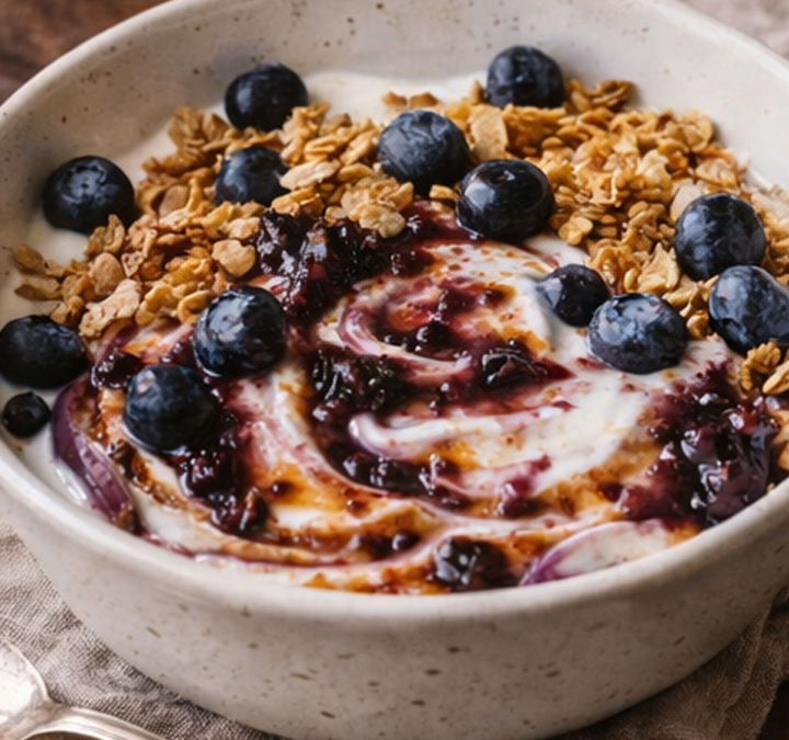 Fig & Blueberry Yogurt & Granola Bowl